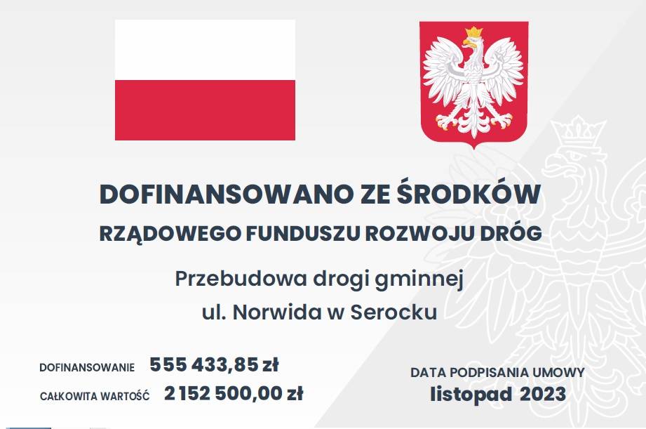 Przebudowa drogi gminnej ul. Norwida w Serocku