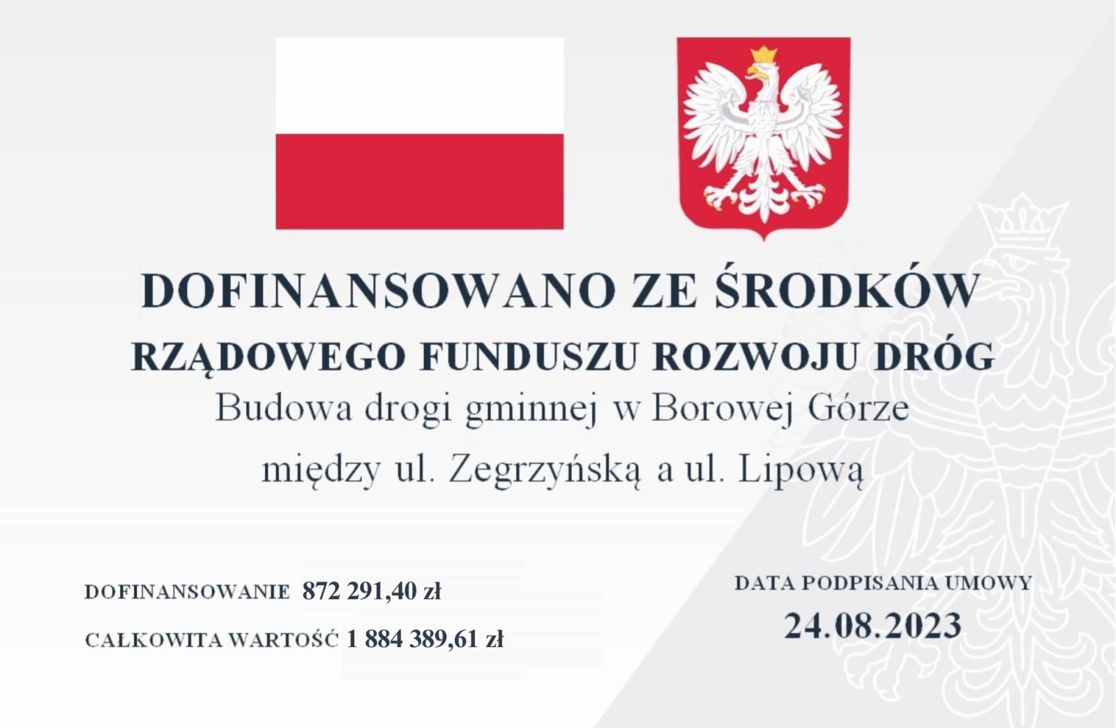 Budowa drogi gminnej w Borowej Górze między ulicą Zegrzyńską a ulicą Lipową