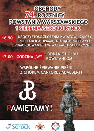Obchody 74. rocznicy Powstania Warszawskiego