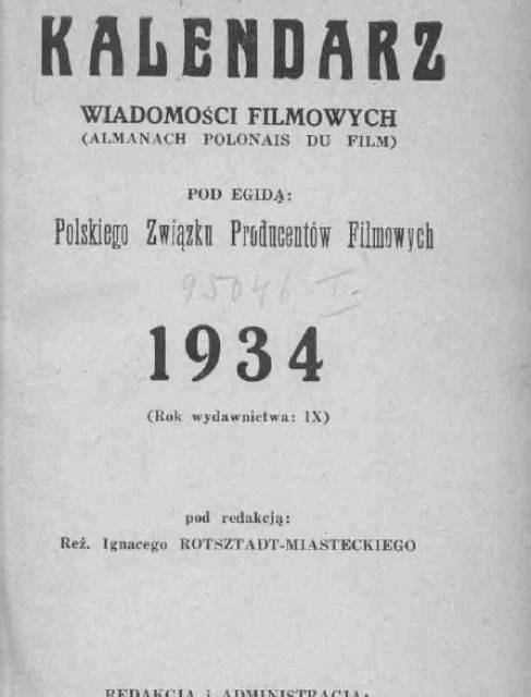 Kalendarz wiadomości filmowych - 1934 r.