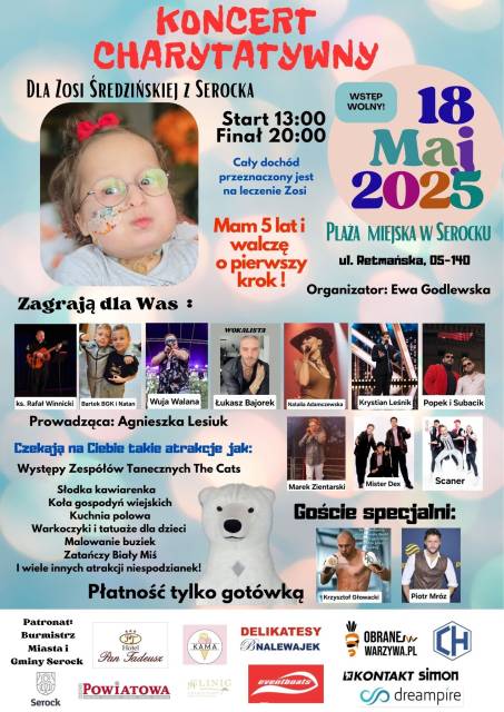 Koncert charytatywny dla Zosi Średzińskiej 