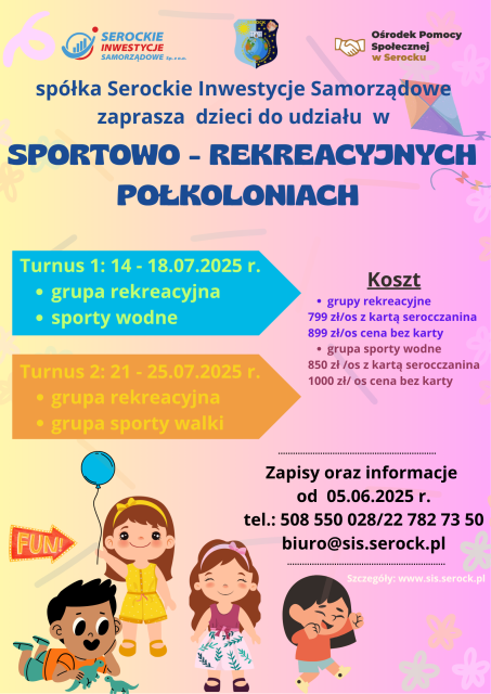 Półkolonie sportowo - rekreacyjne