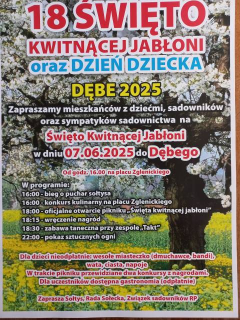 Święto Kwitnącej Jabłoni oraz Dzień Dziecka