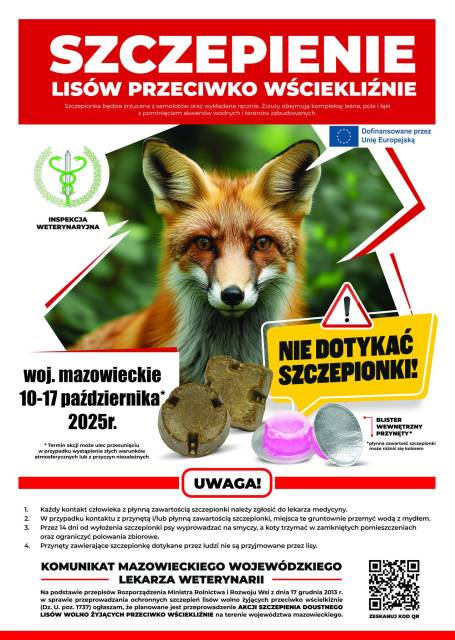 Jesienna akcja szczepienia lisów przeciwko wściekliźnie