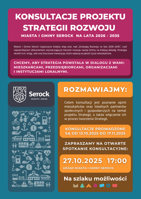 Konsultacje społeczne Strategii Rozwoju Miasta i Gminy Serock 2026–2035