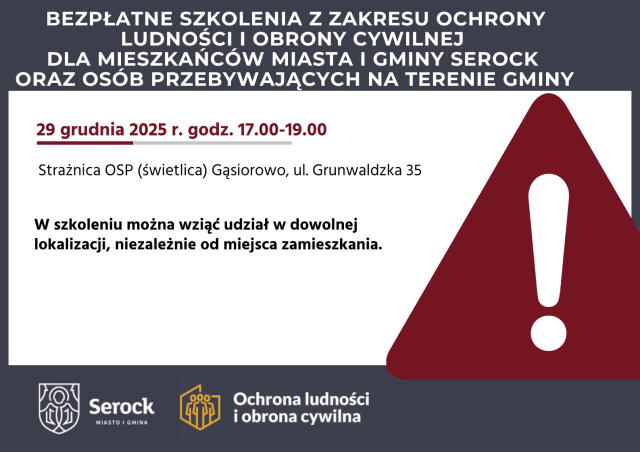 Szkolenie z zakresu ochrony ludności i obrony cywilnej w Gąsiorowie 