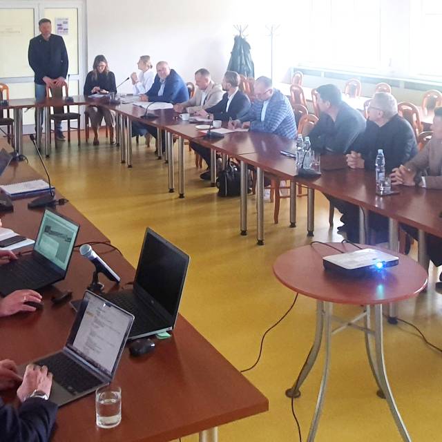 Spotkanie dotyczące projektu linii kolejowej Zegrze - Przasnysz