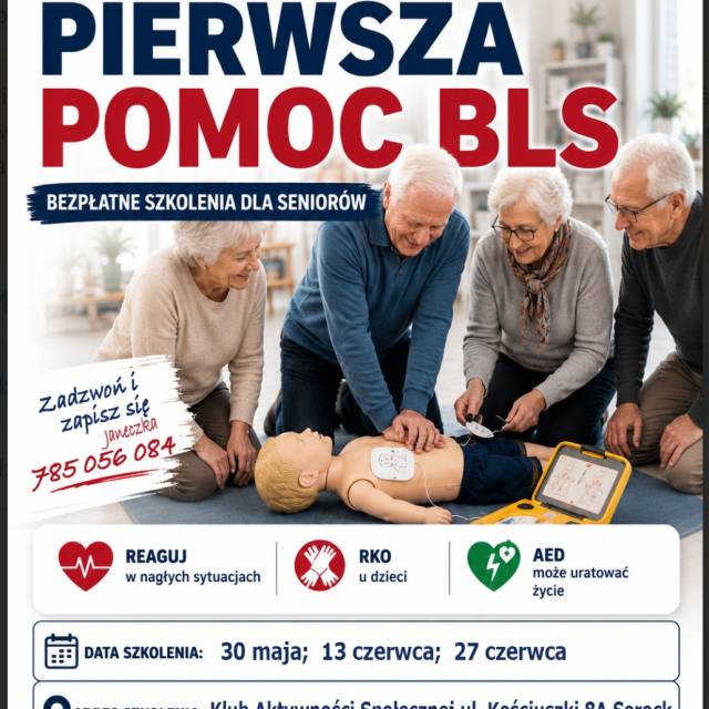 Pierwsza pomoc BLS - Szkolenie dla Seniorów