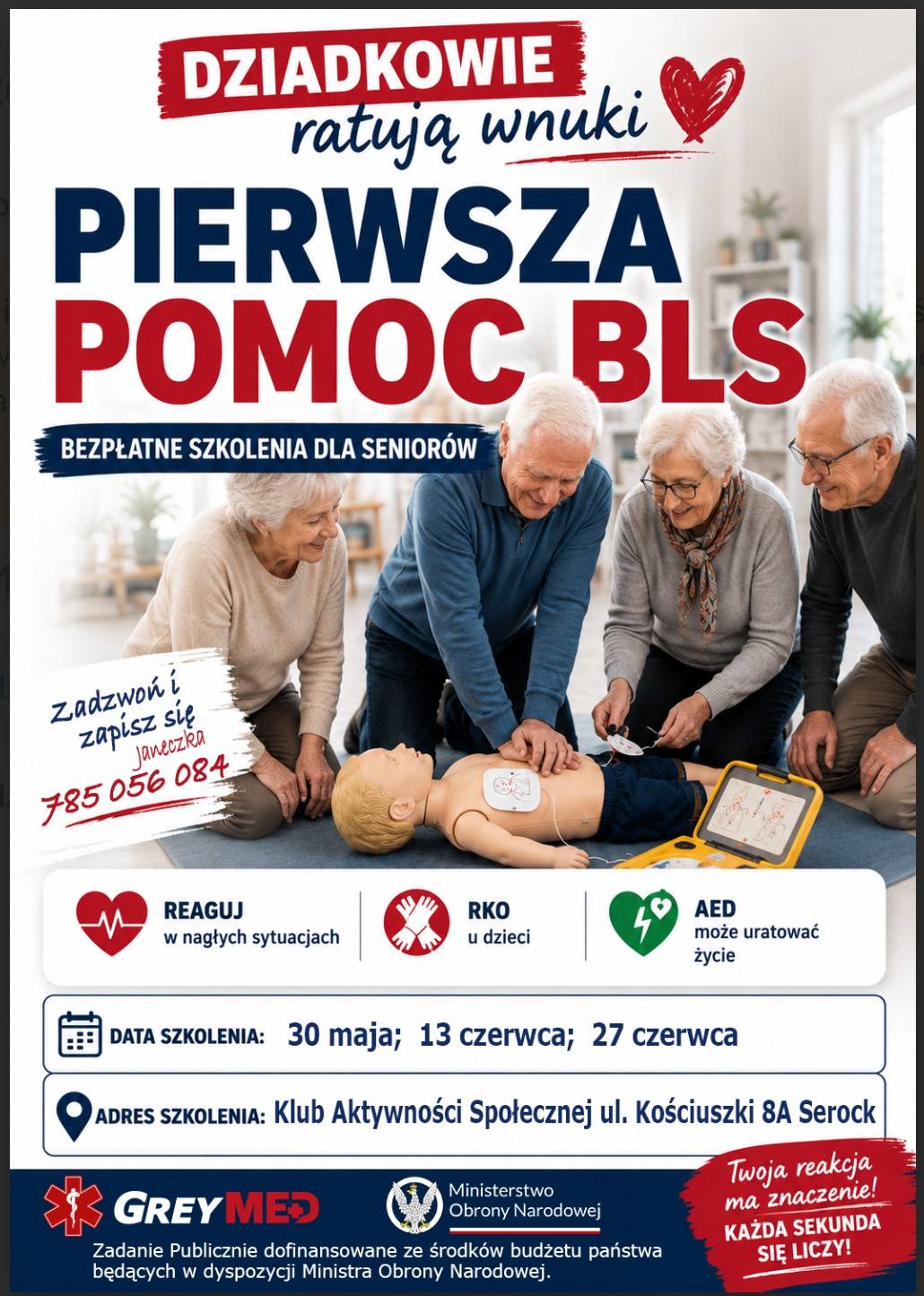 Pierwsza pomoc BLS - Szkolenie dla Seniorów