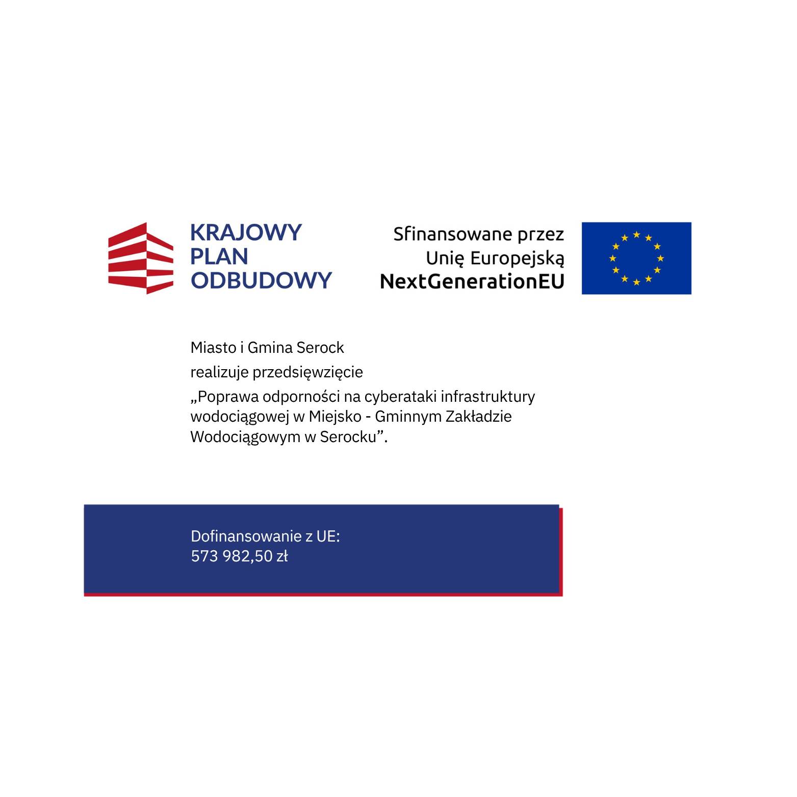 Poprawa odporności na cyberataki infrastruktury wodociągowej w Miejsko - Gminnym Zakładzie Wodociągowym w Serocku