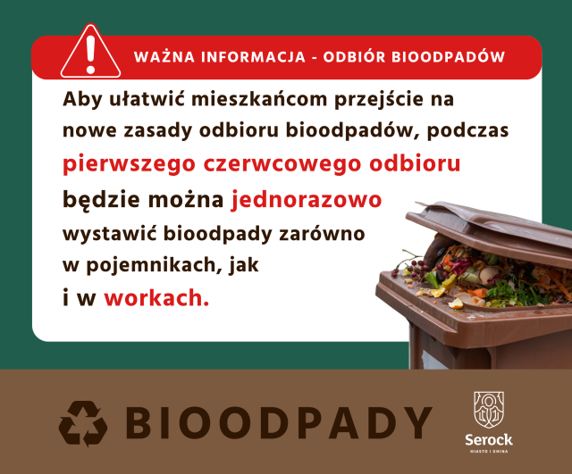 Bioodpady: jednorazowo także w workach (czerwiec)
