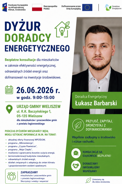 Bezpłatne konsultacje z doradcą energetycznym dla mieszkańców Miasta i Gminy Serock