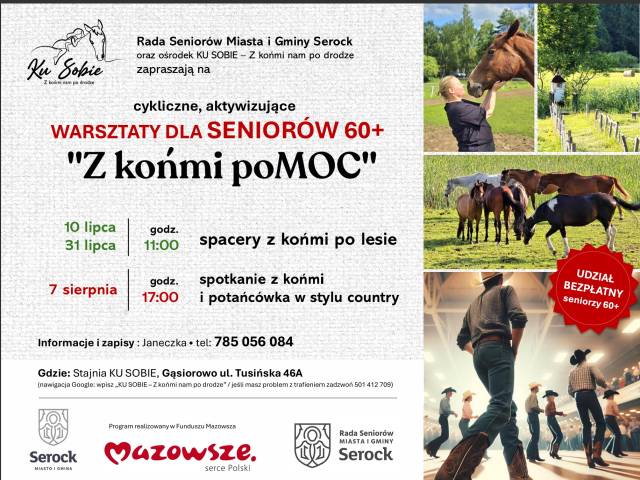 "Z końmi poMOC" - warsztaty dla seniorów 60+