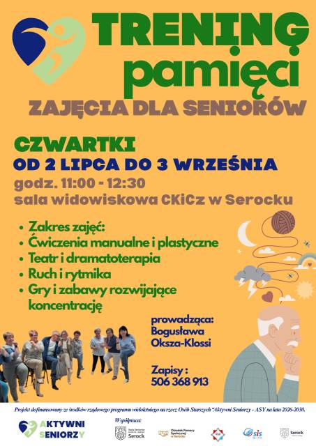 Trening pamięci dla seniorów (czwartki)