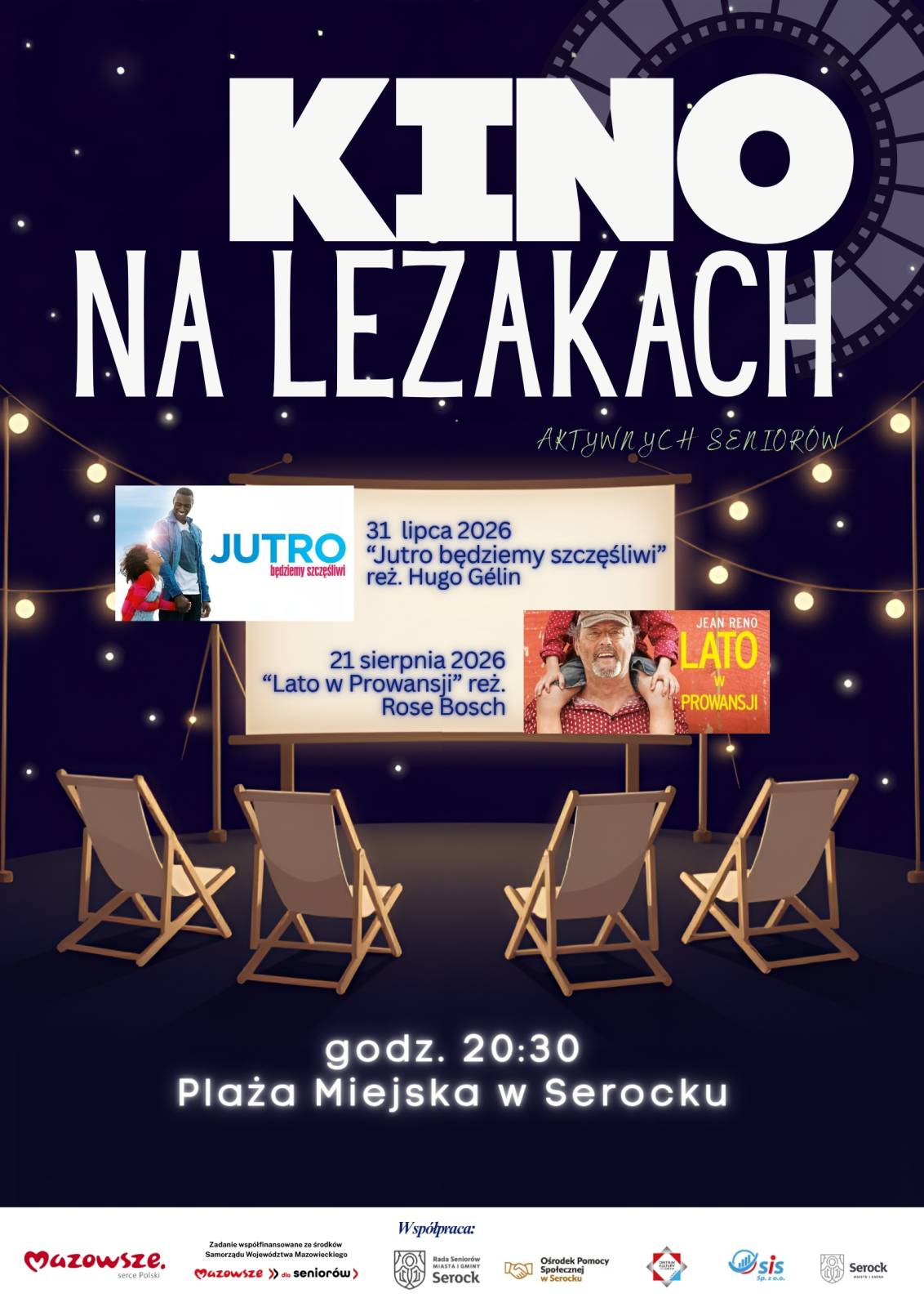 Kino na leżakach w Serocku – letnie seanse pod gwiazdami