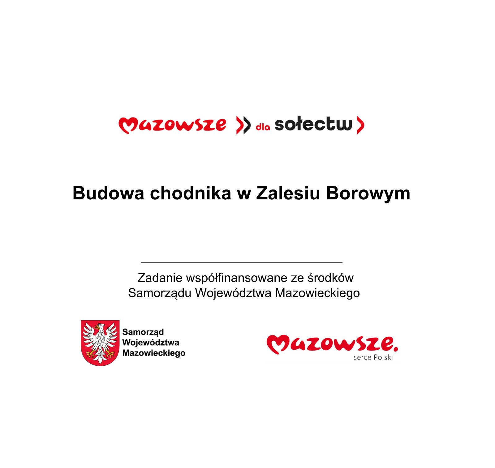 Budowa chodnika w Zalesiu Borowym