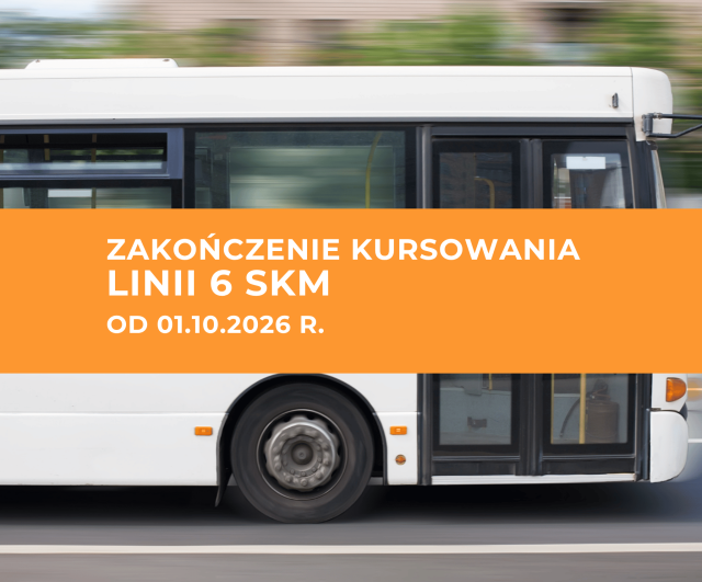 Zakończenie kursowania linii 6 SKM od 01.10.2026 r.