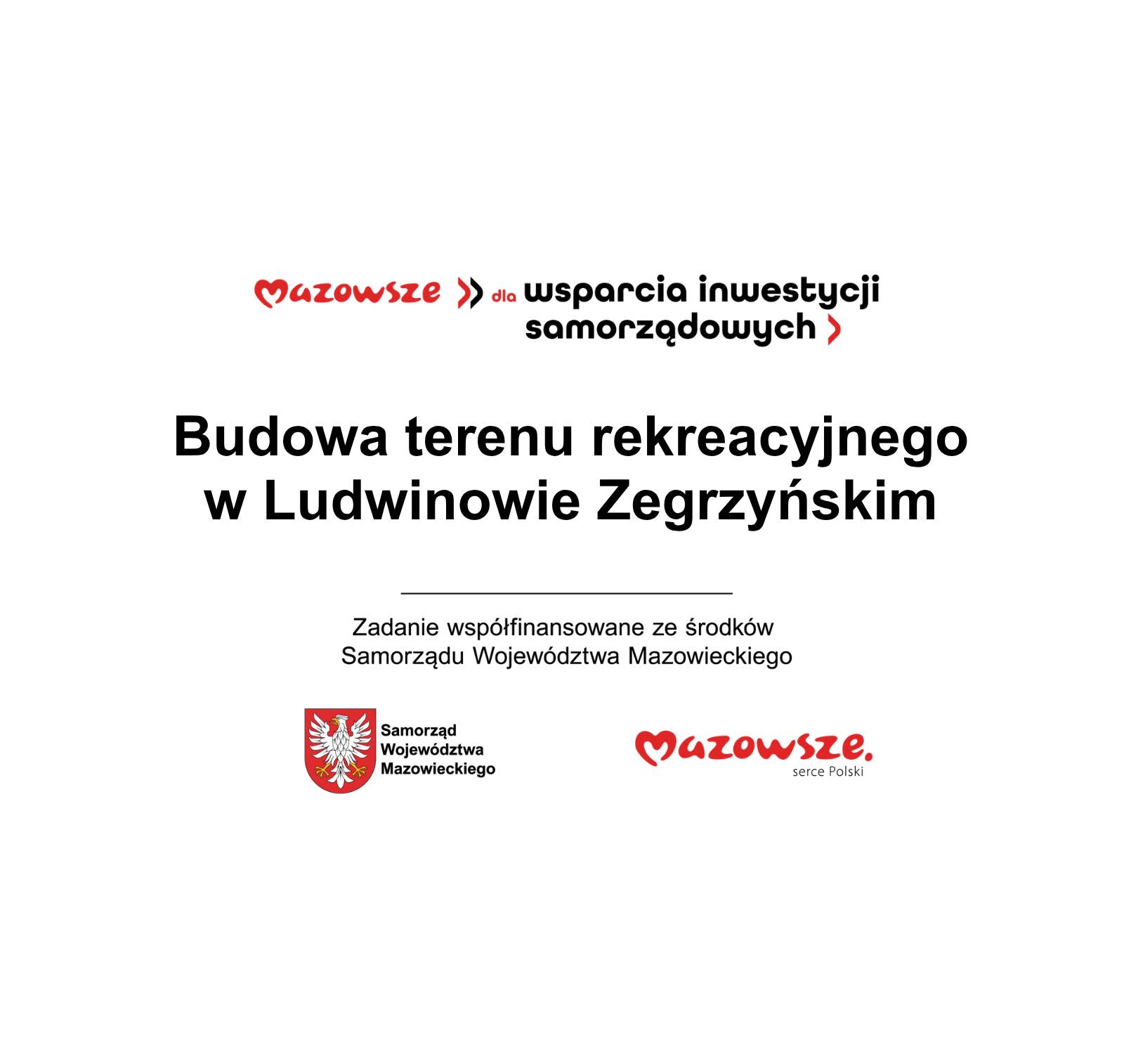 Budowa terenu rekreacyjnego w Ludwinowie Zegrzyńskim